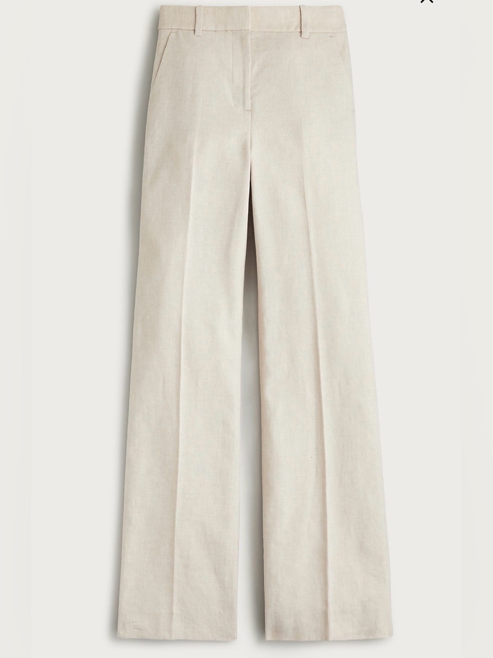 J. Crew Cream Wide-Leg Trousers